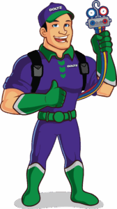 LG ARTCOOL Gallery Premium LCD 1 Boltz Klimaattechniek mascotte – herkenbare monteur als symbool voor airco- en warmtepompinstallaties in Nederland